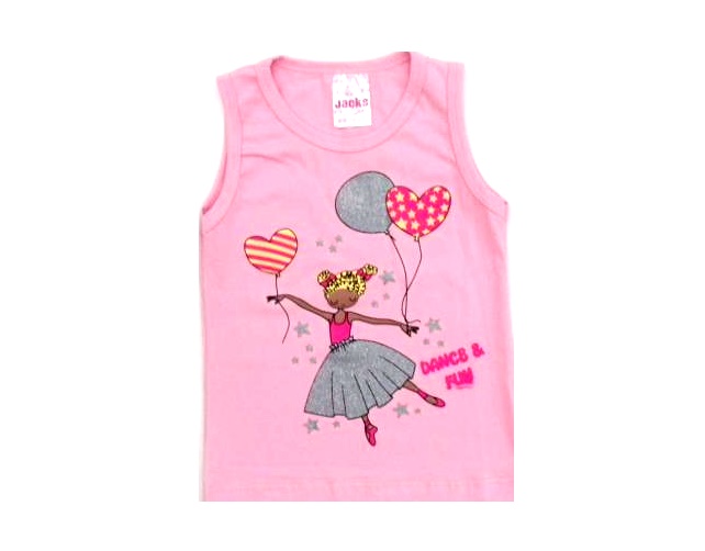 Blusa Jacks Primeiros Passos Feminina Regata Cotton