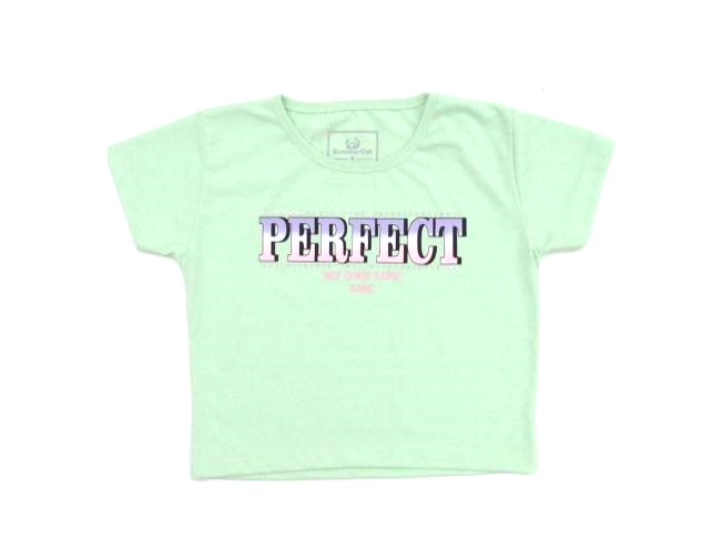 Blusa Summercat Juv Fem M/c Malha Cropped Neon