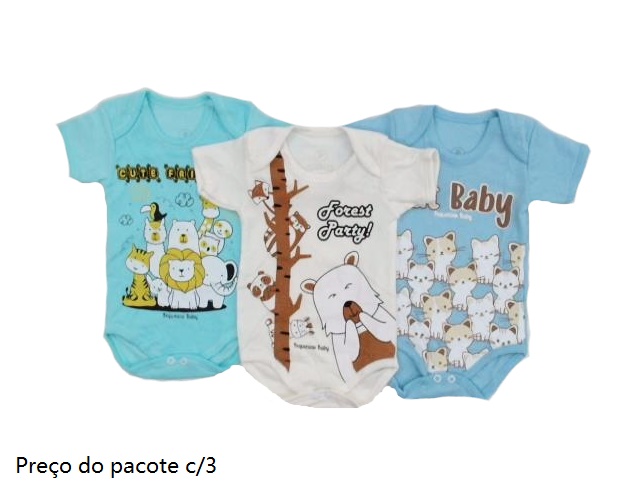Body Bebebrincalhao Bebe Masc M/c Suedine (c/3)