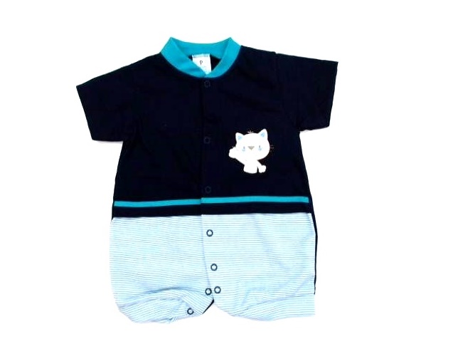 Macacão Bloomys Bebe Masculino Manga Curta Malha