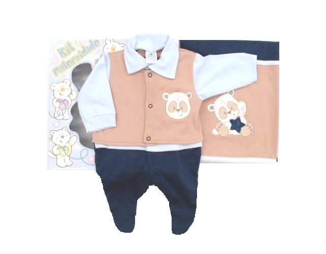 Saída-maternidade Bloomys Bebe Masculino Suedine 2pçs