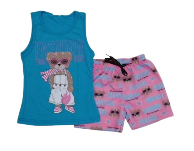 Conjunto Gabizinha Infantil Feminina Regata Malha Short