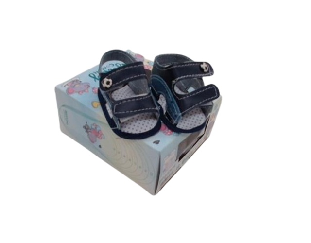 Sandália Bimbo Bebe Masculino Courino Velcro