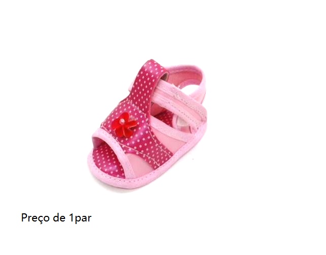 Sandália Bimbo Bebe Fem Courino Velcro