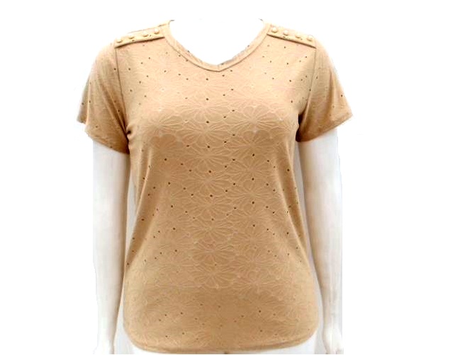 Blusa Vestbem Adulto Extra Grande Feminina Manga Curta Poliéster Lese