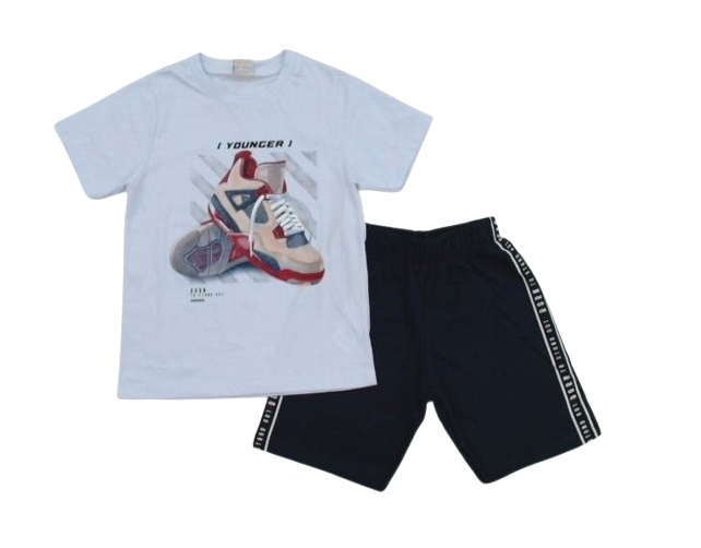 Conjunto Angero Infantil Masculino Manga Curta Malha