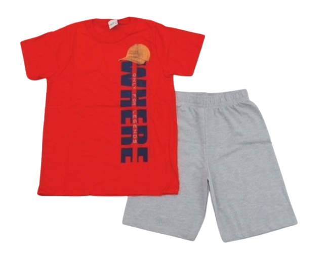 Conjunto Kaiani Juvenil Masculino Manga Curta Malha