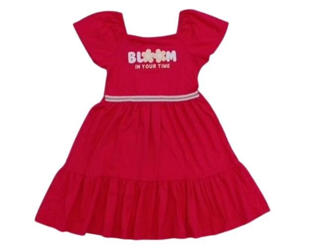 Vestido Kaiani Infantil Manga Curta Malha