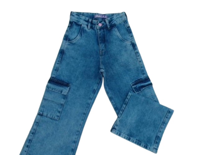 Calça Perbol Juv Fem Jeans Wide Leg B.cargo