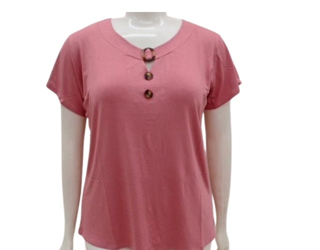 Blusa 7linhas Ad Exg Fem M/c Viscol Botão
