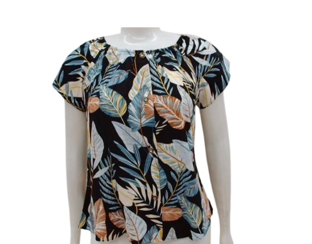 Blusa 7linhas Ad Exg Fem M/c Viscose Ciganin