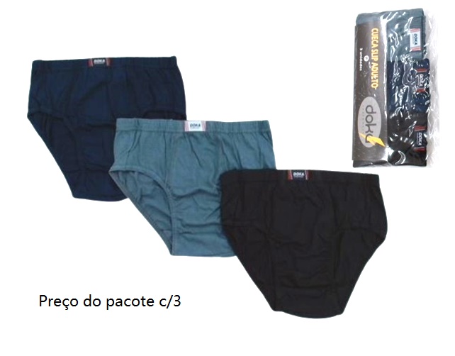 Cueca Doka Adulto Algodão (c/3)