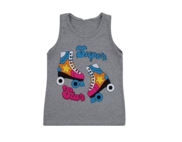 Blusa Shumakids Infantil Feminina Regata Cotton