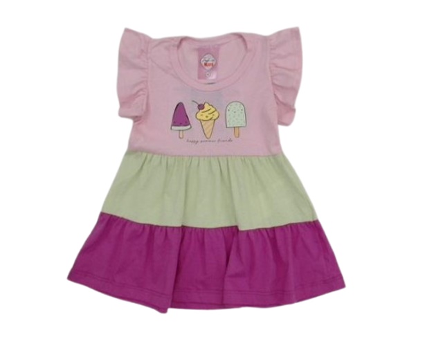 Vestido Fashionkids Bebe Mga Jap Malha