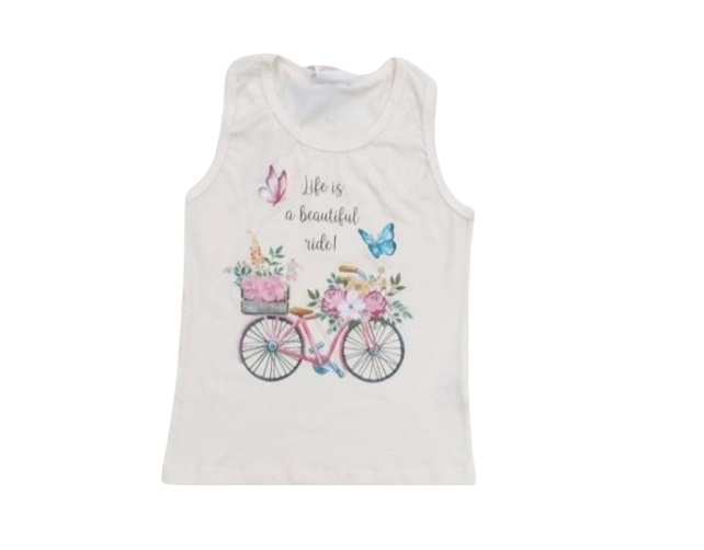 Blusa Minimundo Juvenil Feminina Regata Cotton Costas Nadador