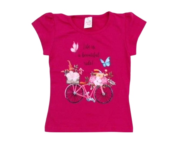 Blusa Minimundo Infantil Feminina Manga Curta Cotton