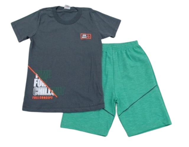 Conjunto Wkids Juvenil Masculino Manga Curta Malha