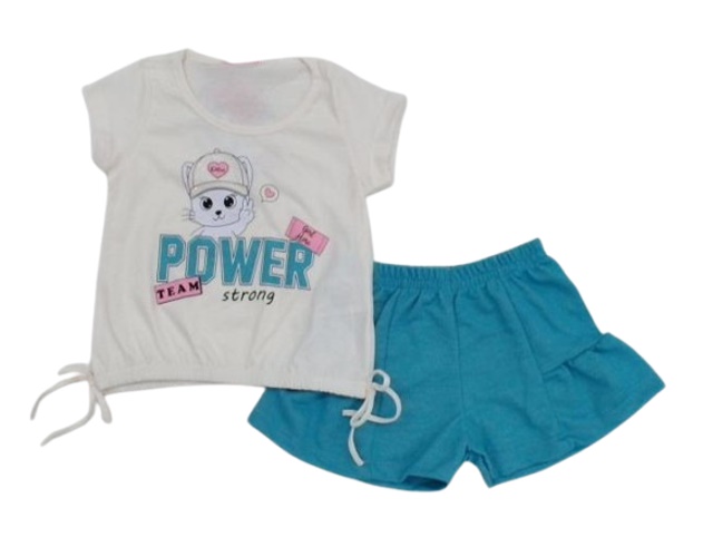 Conjunto Wilbertex Primeiros Passos  Manga Curta Malha Short