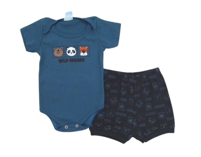 Conjunto Wilbertex Bebe Masc M/c Ribana Body