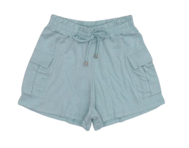 Short Juvenilentude Adulto Feminina Moletometinho Bolso Cargo