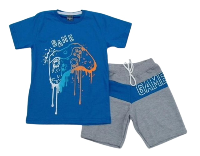 Conjunto Viston Infantil Masculino Manga Curta Malha