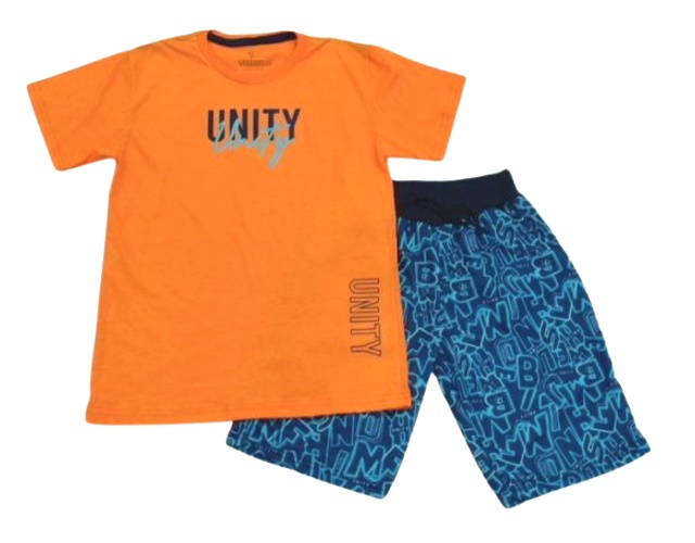 Conjunto Viston Juvenil Masculino Manga Curta Malha