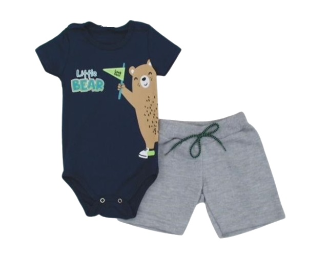 Conjunto Viston Bebe Masculino Manga Curta Ribanaana Body