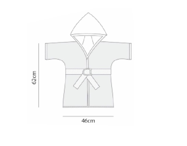 Roupão Papi Bebe Unissex Felpudo Capuz 62x46cm