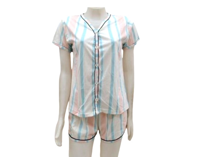 Pijama Sonhos Adulto Feminina Manga Curta Malha Aberto Americano