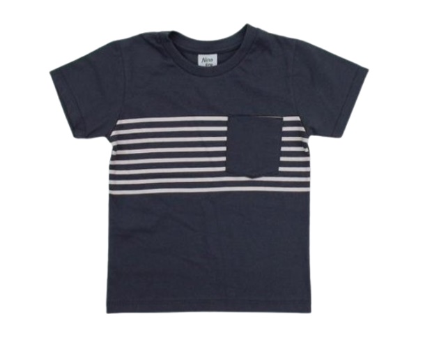 Camiseta Ninoking Primeiros Passos Masculino Manga Curta Malha Bolso