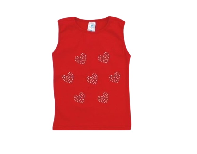 Blusa Jositex Infantil Feminina Regata Ribana Canelada Aplique