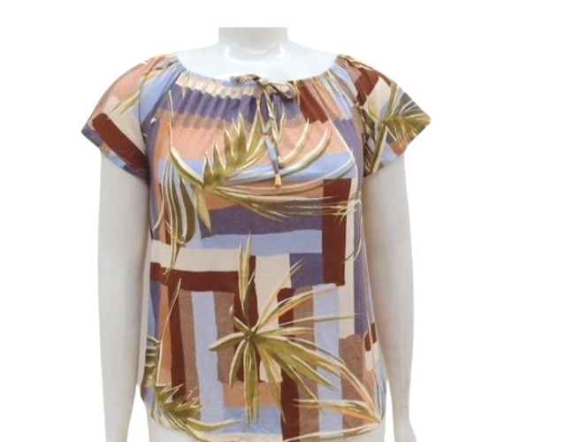 Blusa 7linhas Ad Exg Fem M/c Viscol Ciganinha