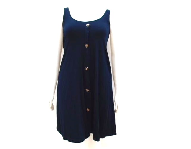 Vestido Exportline Ad Exg Reg Viscol Botões