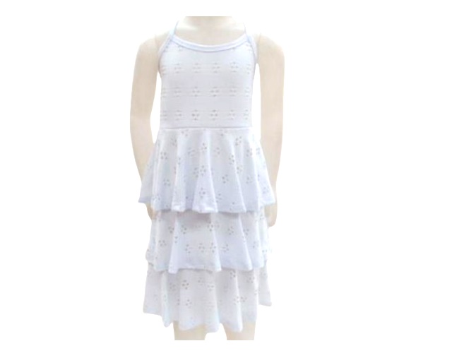 Vestido Rose Infantil Alça Lesi Babado