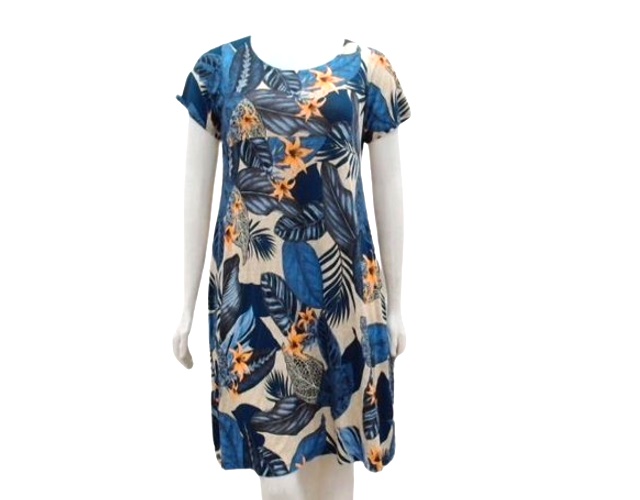 Vestido Quarter Adulto Extra Grande Manga Curta Viscolycra Estampado