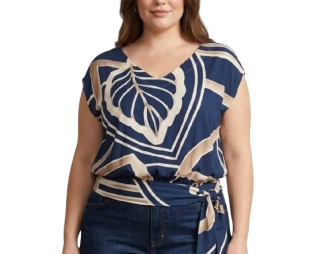 Blusa Kaprice Adulto Extra Grande Feminina Sem Manga Viscolycra Estampada
