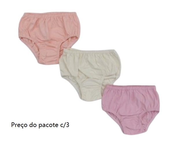 Calcinha Kellynha Infantil Cotton (c/3)