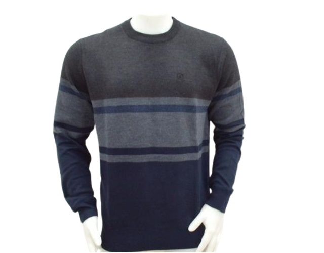 Blusa Openshock Adulto Masculina Lã/Acrílico Listrada