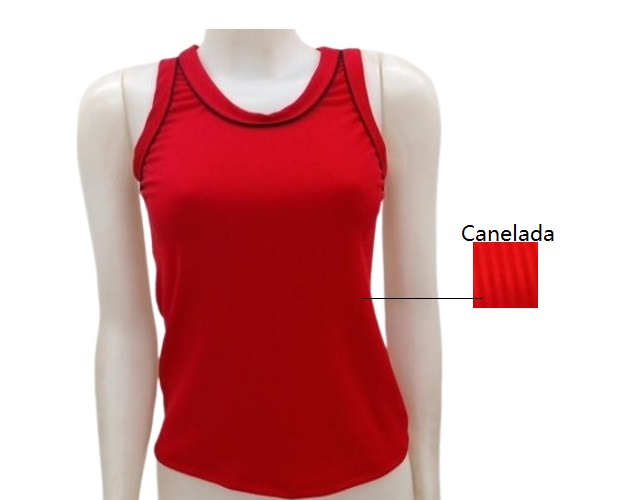 Blusa Armando Adulto  Regata Poliéster Canelada