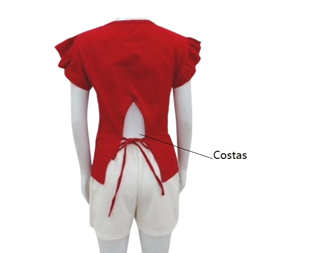 Conjunto Jaki Juvenil Feminina Manga japonesa Malha Short-saia