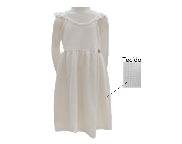 Vestido Jaki Infantil Regata Malha Trabalhada