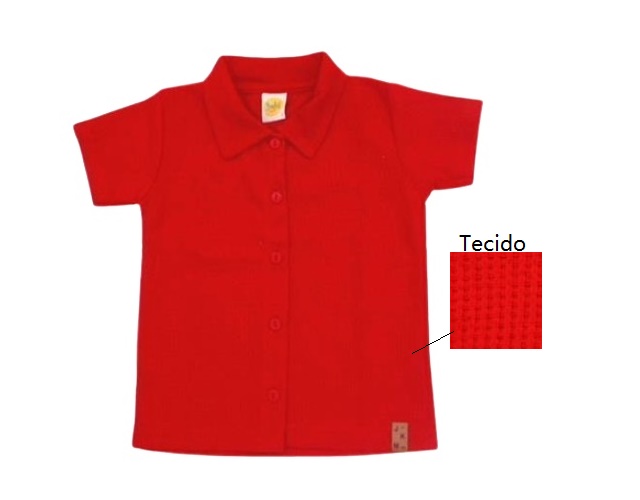 Camisa Jaki Primeiros Passos Masculino Manga Curta Malha Trabalhada