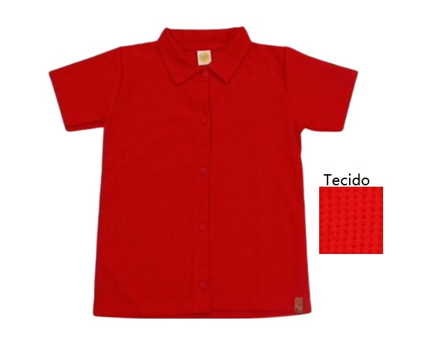 Camisa Jaki Juvenil Masculino Manga Curta Malha Trabalhada