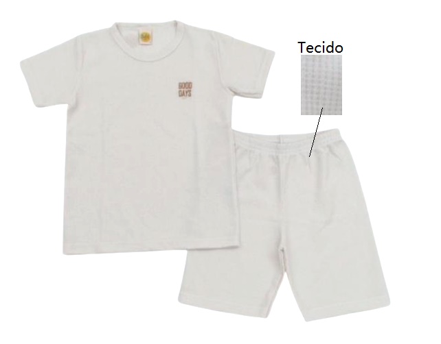 Conjunto Jaki Juvenil Masculino Manga Curta Malha Trabalhada