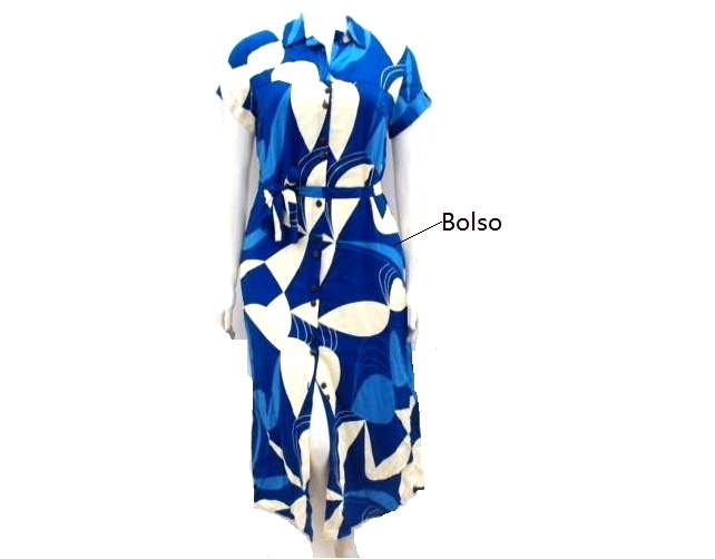 Vestido Hand Adulto Extra Grande Manga Curta Viscose Estampado Longo