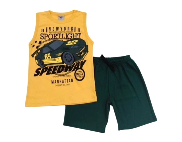 Conjunto Pimentinha Infantil Masculino Regata Machão Malha