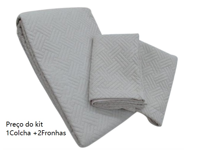 Kit-colcha Dianneli Microfibra Queen 3pçs