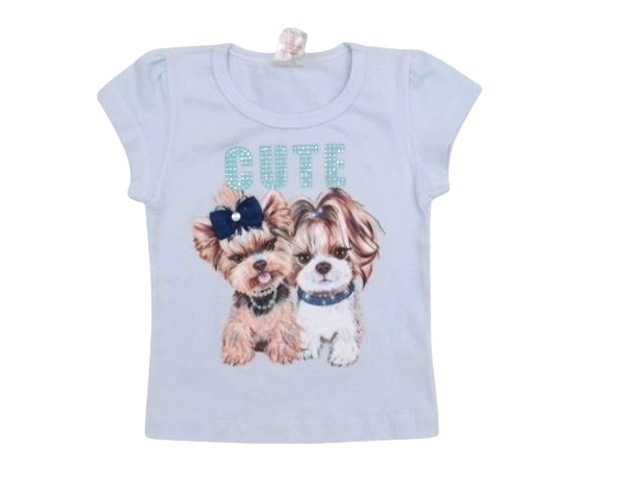 Blusa Minimundo Primeiros Passos Feminina Manga Curta Cotton