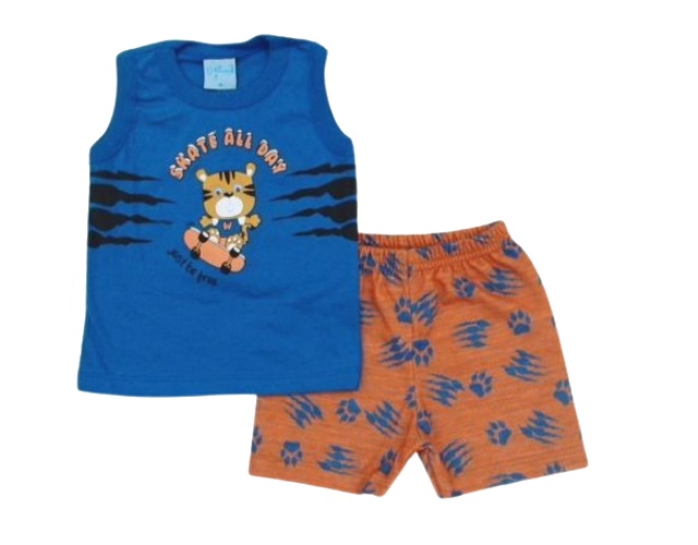 Conjunto Wilbertex Bebe Masculino Regata Machão Malha