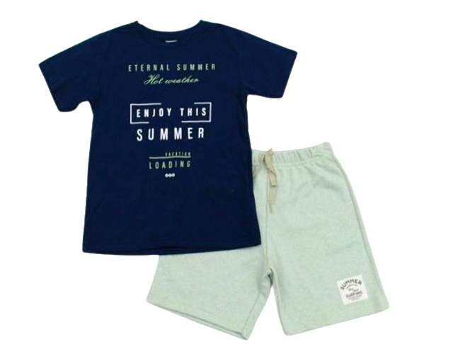 Conjunto Nekinho Infantil Masculino Manga Curta Malha